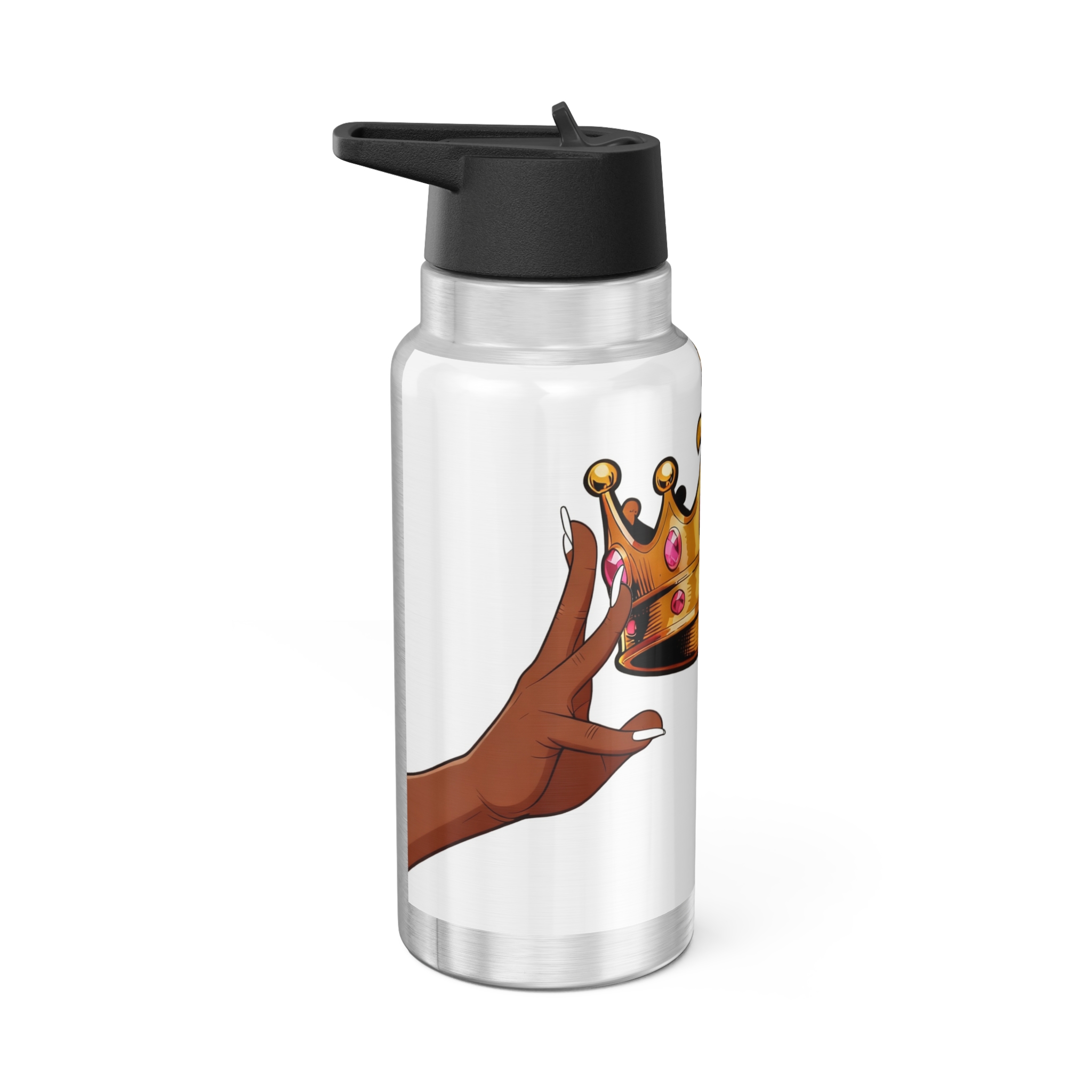 32oz Gator Tumbler – Crown & Hand Graphic Stainless Water Bottle - Image 2