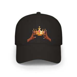 KJ Flips Crowned Baseball Cap-Dark — Black Low Profile Hat