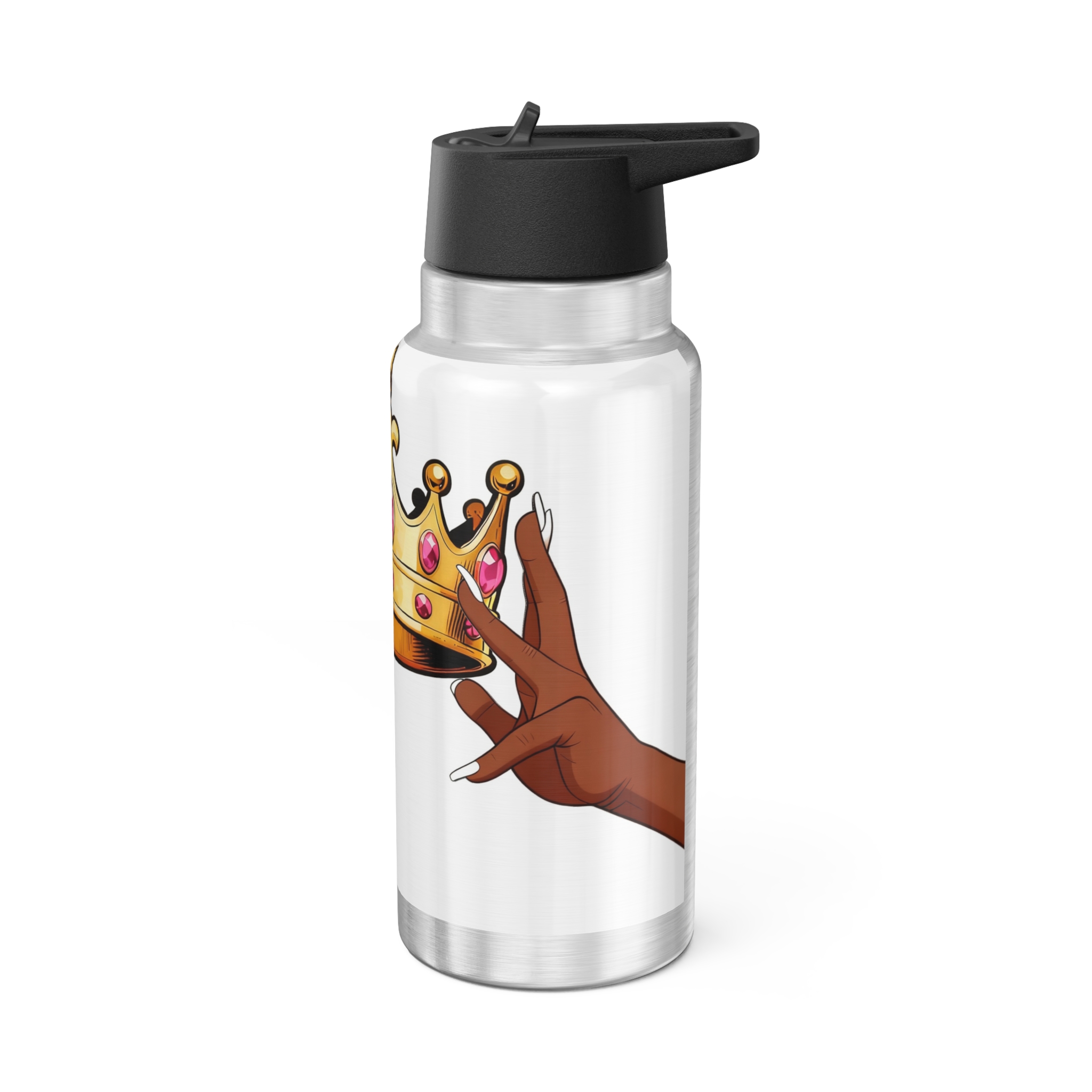 32oz Gator Tumbler – Crown & Hand Graphic Stainless Water Bottle - Image 4