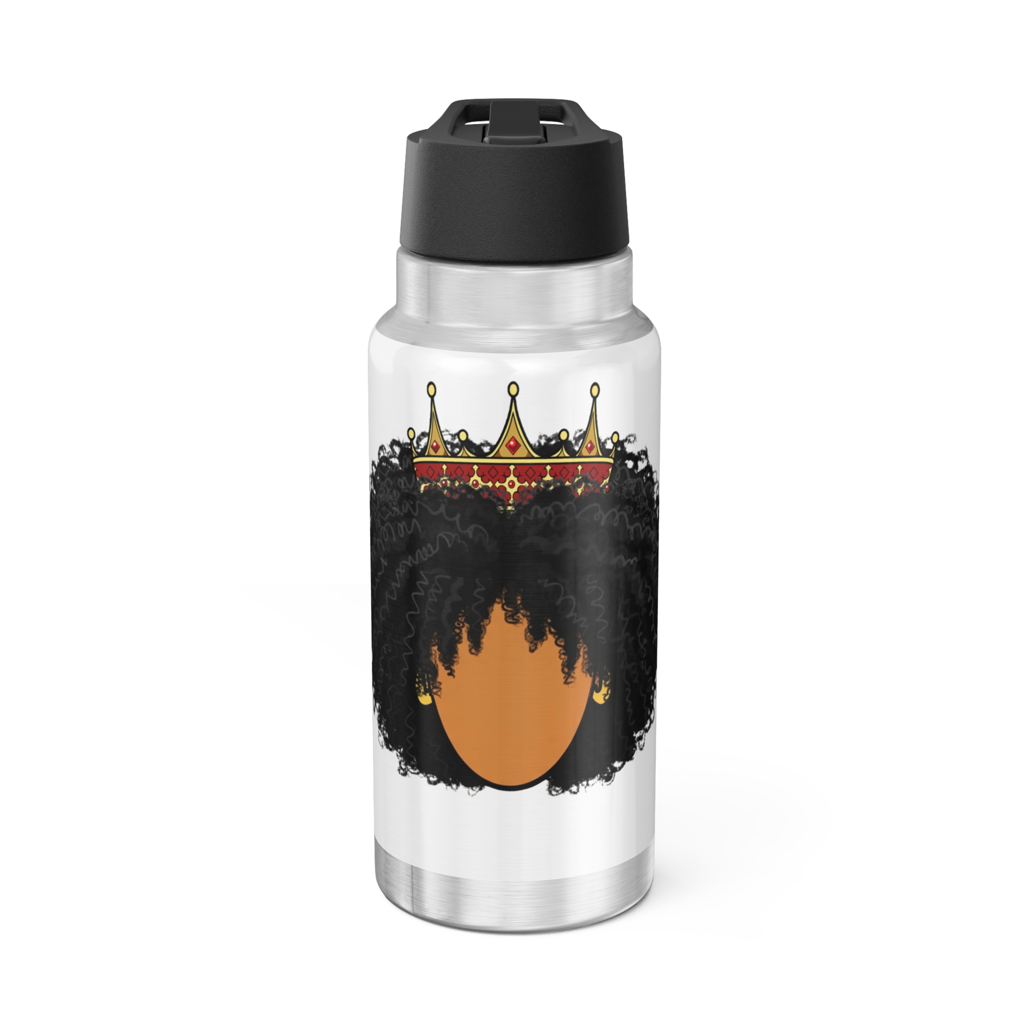 32oz Gator Tumbler — Crowned Queen Insulated Water Bottle